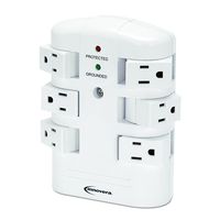 Innovera Wall Mount Surge Protector, 6-Outlets (71651)