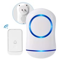 Allinthebox Wireless Doorbell kit,Door Bell Push Button Waterproof Doorbell Chime Operating at over 1000-feet Range with 45 Chimes,Mini Smart Bell 5 Volume Levels LED Indicator for Home,Office,School