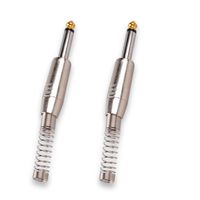 Conwork 4-Pack 6.35mm 1/4" Audio Connector Plugs TS Mono Heavy Duty Style Jacks for Microphone Speaker Cables, Solder Type