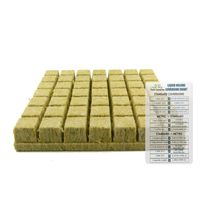 1.5" Rockwool Starter Plugs, 1 Sheet of 49 Plugs + Twin Canaries Chart