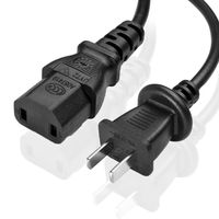 TNP Xbox 360 Charger Power Cord (6 Feet) 2 Prong Power Supply AC Adapter Charging Cable for Microsoft Xbox 360 Jasper, Falcon and Slim Model Power Adapter Black