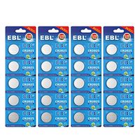 EBL CR2025 3V Lithium Button Coin Cell Batteries for Remote Control - 20 Packs