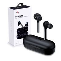 ZIZO Venture Bluetooth Wireless Earbuds - Touch Controls Sweatproof 10H Hands-Free Calling HD Sound in-Ear Headphones w/Charging Case (Black)