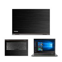 Black Brushed Aluminum skin decal wrap skin Case for Toshiba Satellite Radius 12 P25W 2 in 1 12.5" Touch Screen Laptop