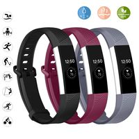 JOMOQ Replacement Bands Compatible for Fitbit Alta, Alta HR and Ace, Soft Customised Waterproof Adjustable Sport Rubber Smartwatch Strap Wristbands Small Large Women Men.