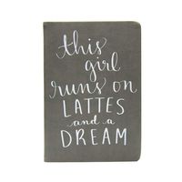 Lined Journal 6" x 8" Gray - Lattes and a Dream Gray