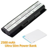 BattpitTM Laptop/Notebook Battery Replacement for MSI BTY-S14 (4400 mAh / 49Wh) with 2500mAh Power Bank/External Battery for Micro USB & USB Type C.