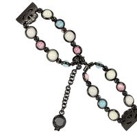 BIYATE for Fitbit Versa Band, Adjustable Stainless Steel Handmade Luminous Pearl Bead Bracelet with Perfume Storage Replacement Women Girls Wristband for Fitbit Versa Accessories Strap