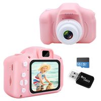 Kids Camera Children Digital Cameras with 16GB Memory Card,2.0Inch Screen 8.0MP Full HD 1080 Digital Video Camera Recorder Toddler Cameras Child Camcorder for Girls or Boys (Pink)