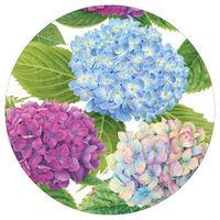 Paper Plates Dessert Plates Salad Plates Party Supplies Hydrangea Garden, Blue, 8" Pk 16