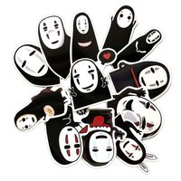 Bowinr Spirited Away: No Face Man Car Stickers, Anime Bumper Sticker for Phone, Laptop, Car, Lugguage, Skateboard and More(12pcs)