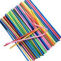 Xisheep Straw, 100pcs Multicolor Disposable Drinking Straws Garden Bar Party Cocktail Drink Straw Kitchen Dining Bar Home Decorations, for Home DIY Multicolor