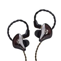 in Ear Monitor Headphones for Musicians Singers, BASN Bsinger 2nd Sound Isolating Earphones with Dual Dynamic Driver Detachable MMCX Cable (Brown)