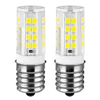 E17 LED Microwave Oven Stove Bulb, 40W Incandescent Equivalent, AC 110V-130V, Daylight White Appliance Bulb (6000K, 2-Pack) (Daylight White)