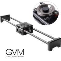 GVM 24"/60cm Camera Slider with Flywheel and Light Carbon Fiber Rails Video Track Dolly Portable for Youtube DLSR Filming