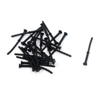 Geesatis Set of 25 Fan Silicone Rubber PC Case Anti Noise Vibration Pin Rivet for PC Case Fan or CPU Fan Anti Vibration Soft Damping Nail (Black) 2.6 Inch