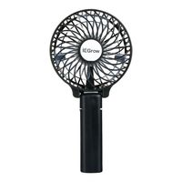 iEGrow HF308 Handheld USB Battery Fan, 1 Pack, Black