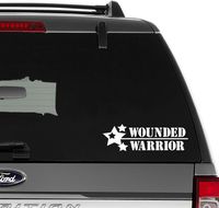Wounded Warrior Military Vinyl Decal Sticker for Wall Decor, Windows, Laptop, Car, Truck, Motorcycle, Vehicles (Size-6 inch/15 cm Wide) - (Gloss White Color)