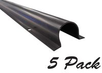 Electriduct 4" Plastic Flanged Wire Guard Cable Raceway - (5 x 5FT Sticks = 25 Feet) - Black