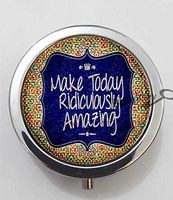 BlackKey Make Today Ridiculously Amazing 3-Compartment Decorative Pocket Gift Box Case Organizer for Pill, Color 1 -1199