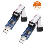 Organizer ATMEL 51 AVR ATMEGA8 Programmer USBasp USB ISP 10 Pin USB Programmer 3.3V/5V with Cable (2 Pack)