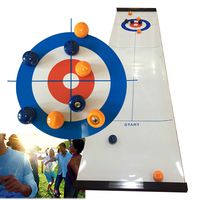 Hoqiang Table Top Curling Game Family Games for Kids and Adults Shuffleboard Pucks Table and Curling Set Indoor Travel Game Team Board Game Training Fun Family Games