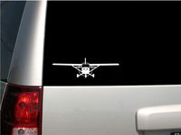 6" White Cessna 172 Skyhawk White Sticker Decal Car Window Wall Macbook Notebook Laptop Decal - MADE IN THE USA