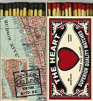 Decorative Matches New York City and Sacred Heart Match Boxes with Long Kitchen Matches Great for Lighting Candles, Grills, Fireplaces and More | Set of 2 Large Match Boxes