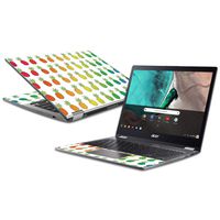MightySkins Skin Compatible with Acer Chromebook Spin 13 (2018) - Rainbow Pineapples | Protective, Durable, and Unique Vinyl Decal wrap Cover | Easy to Apply, Remove | Made in The USA
