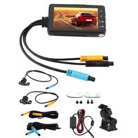 Hlyjoon Moto DVR Dash Cam 5V 1A Motorcycle Loop Video Driving Recorder Front&Rear Dual Lens Traffic Recording Camera Night Vision Microphone Built-in