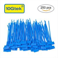 Zip Ties Tags Nylon Self-Locking Cable Ties Marker Labels, 44 lb Tensile Strength, Perfect for Home, Office, Garage and Workshop Cable Management (5.9 Inch, 250pcs, Blue)