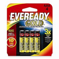 (4) Pack of AAA of Eveready Gold Batteries