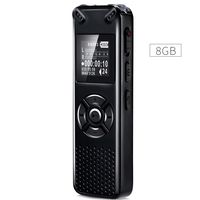 Digital Voice Recorder 8G Digital Audio Voice Activated Recorder Easy HD Recording of Lectures and Meetings with Double Microphone, Noise Reduction Audio USB Rechargeable Metal Body with MP3 Player