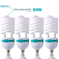 Julius Studio 4 Pack Full Spectrum Light Bulb 85 Watt 6500 Kelvin, Compact Fluorescent CFL Lighting Bulb for Photo Video Studio, Photography Studio, JSAG329