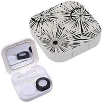 Portable Contact Lens Case Box Travel Kit Mirror + Bottle + Tweezers Container Holder [ Modern ]