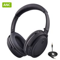 [2020 New] Avantree ANC032 Active Noise Cancelling Headphones, ANC Wireless Wired Bluetooth Headphones Over Ear with Mic, Comfortable & Foldable, 18Hrs for Airplane Travel Work TV Computer Cell phones