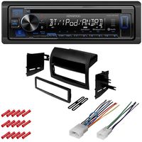 CACHÉ KIT2983 Bundle W/Car Stereo with Bluetooth for 2004 - 2010 Toyota Sienna Van CD/AM/FM Single Din Radio Receiver Dual Phone Connection, Front USB and AUX W/Dash Mounting Installation Kit