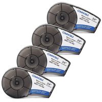 MarkDomain Replace M21-750-499 0.75" x 16' Black On White High Adhesion Nylon Cloth Label Tape Cartridge(4 Pack), Compatible with Brady BMP21-PLUS, IDPAL, and LABPAL Label Maker Printers
