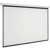 119" Pull Down Manual Operation Projector Screen Projection Metal Carrying Case Anti-Acid Anti-Static Fabric Matte White Screen Fabric Home Theater Business Presentation Classroom Public Display Use
