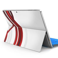 igsticker Ultra Thin Premium Protective Back Stickers Skins Universal Tablet Decal Cover for Microsoft Surface Pro 4/ Pro 2017/ Pro 6(2018) 008055 Red　Red　Curve　Design