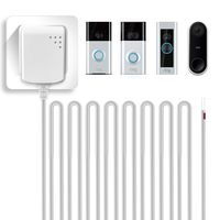 30ft/9m Charge Cable with Power Adapter for Ring Video Doorbell, Taken 18V 500mA Power Supply Adapter for Ring Video Doorbell, Ring Video Doorbell 2 and Ring Video Doorbell Pro, White