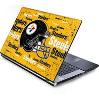 Skinit Decal Laptop Skin for Generic 17in Laptop (15.2in X 9.9in) - Officially Licensed NFL Pittsburgh Steelers - Blast Design