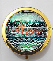 BlackKey Nana Pattern 3-Compartment Decorative Pocket Gift Box Case Organizer for Pill, Color 2 -706