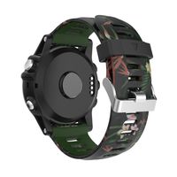 GBSELL Camo Floral Quick Fit Replacement Soft Band Strap For Garmin Fenix 5X GPS Watch (F)