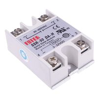 Artshu Single Phase Solid State Relay SSR-50DA-H 50A SSR 50DA H DC to AC Relay Solid State Resistance Regulator