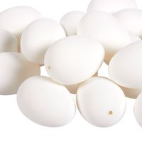Juvale 48-Count Plastic Easter Eggs - Blank White Plastic Eggs for DIY Painting and Decorating, 1.6 x 2.3 x 1.6 Inches