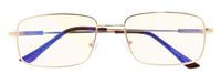 Flexable Blue Light Filtering Glasses Titanium Computer Eyeglasses Men Reading(Gold) +1.25