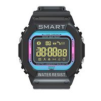 EX16 Rugged Waterproof Sports Smart Watch for Men Women Bluetooth Smartwatch with Activity Tracker Pedometer Steps Calories Counter Stopwatch Long Battery Life Compare for iOS & Android (T-BLU)