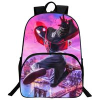 Spiderman Backpack,Miles School Shoulder Bag Bookbag Laptop Bag Backpack for Travel