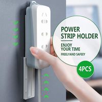 Protector Hanging Type for Power Strip, Computer Desk, Finishing TV Wall, Kitchen, Entertainment System, Home or Office. 4 Pieces